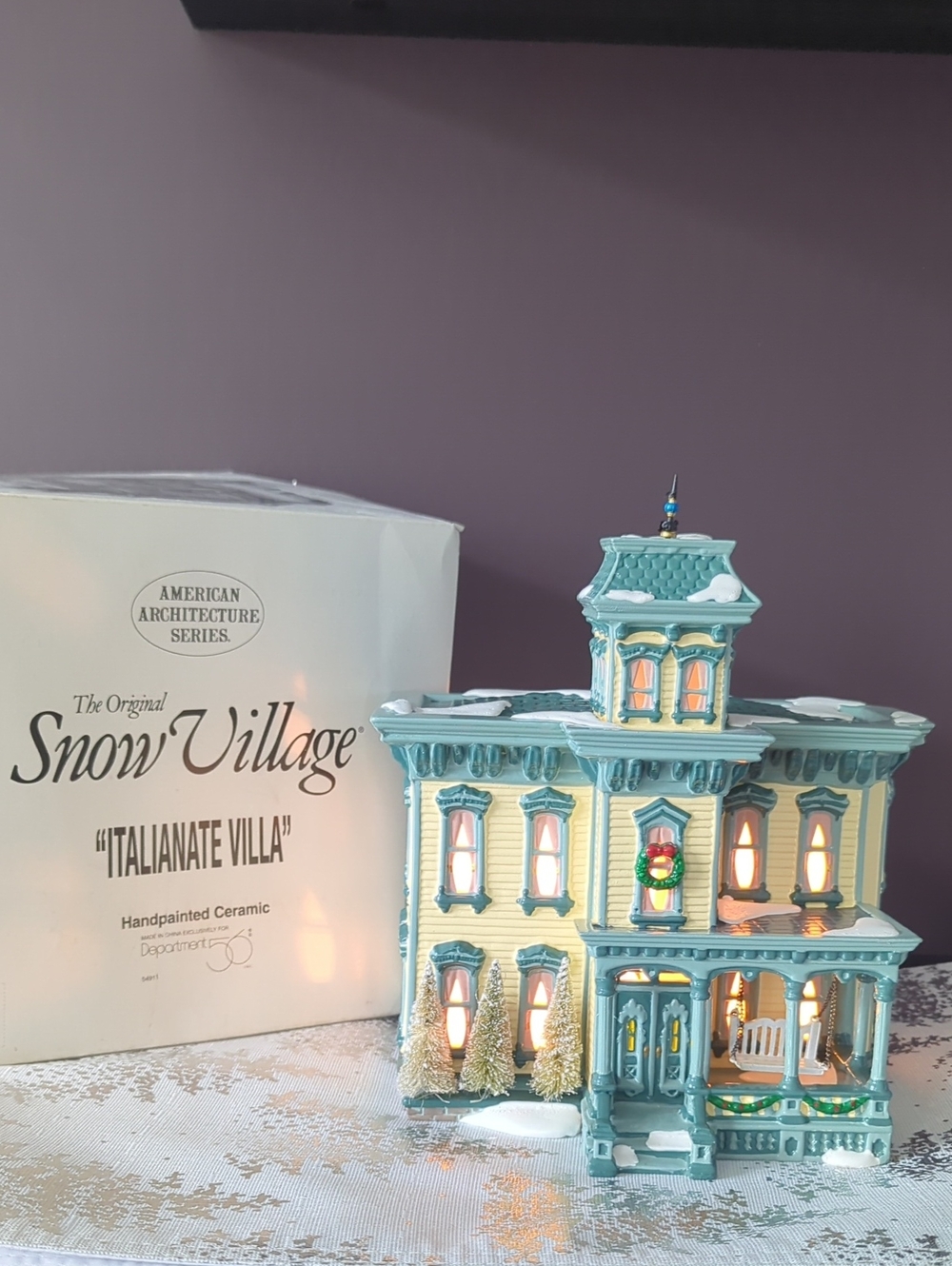 Italianate Villa Dept #54911 American Architecture Series Original Snow Village